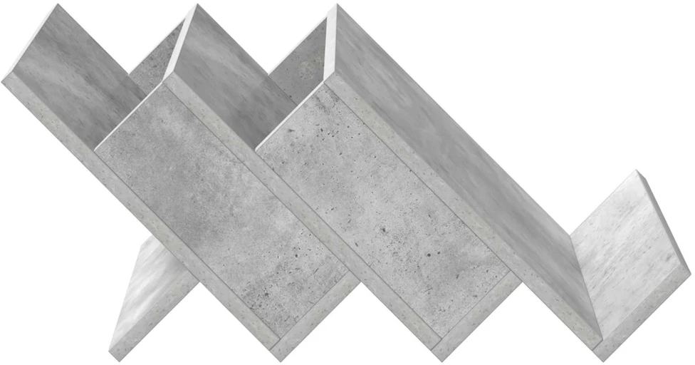 Žurnalų stovas Betono pilka 53 x 40 x 28,5 cm Apdirbta mediena