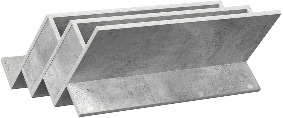 Žurnalų stovas Betono pilka 65 x 53 x 28,5 cm Apdirbta mediena