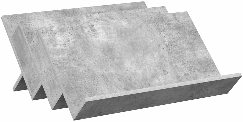 Žurnalų stovas Betono pilka 65 x 53 x 28,5 cm Apdirbta mediena