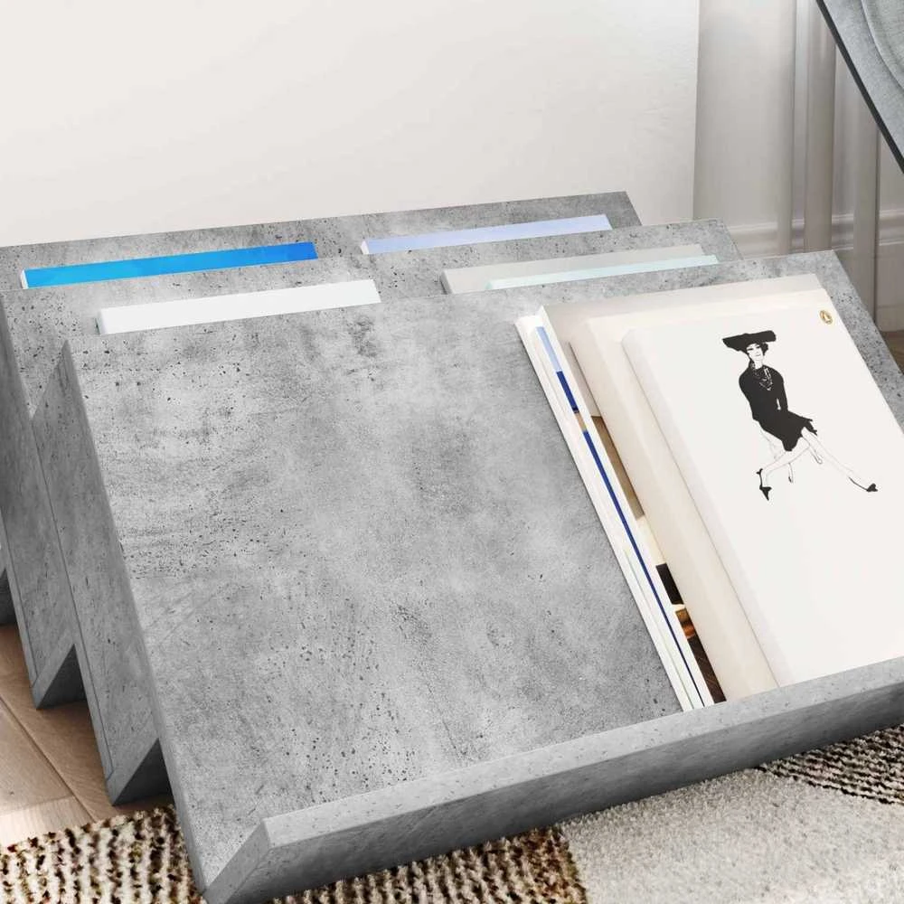 Žurnalų stovas Betono pilka 65 x 53 x 28,5 cm Apdirbta mediena