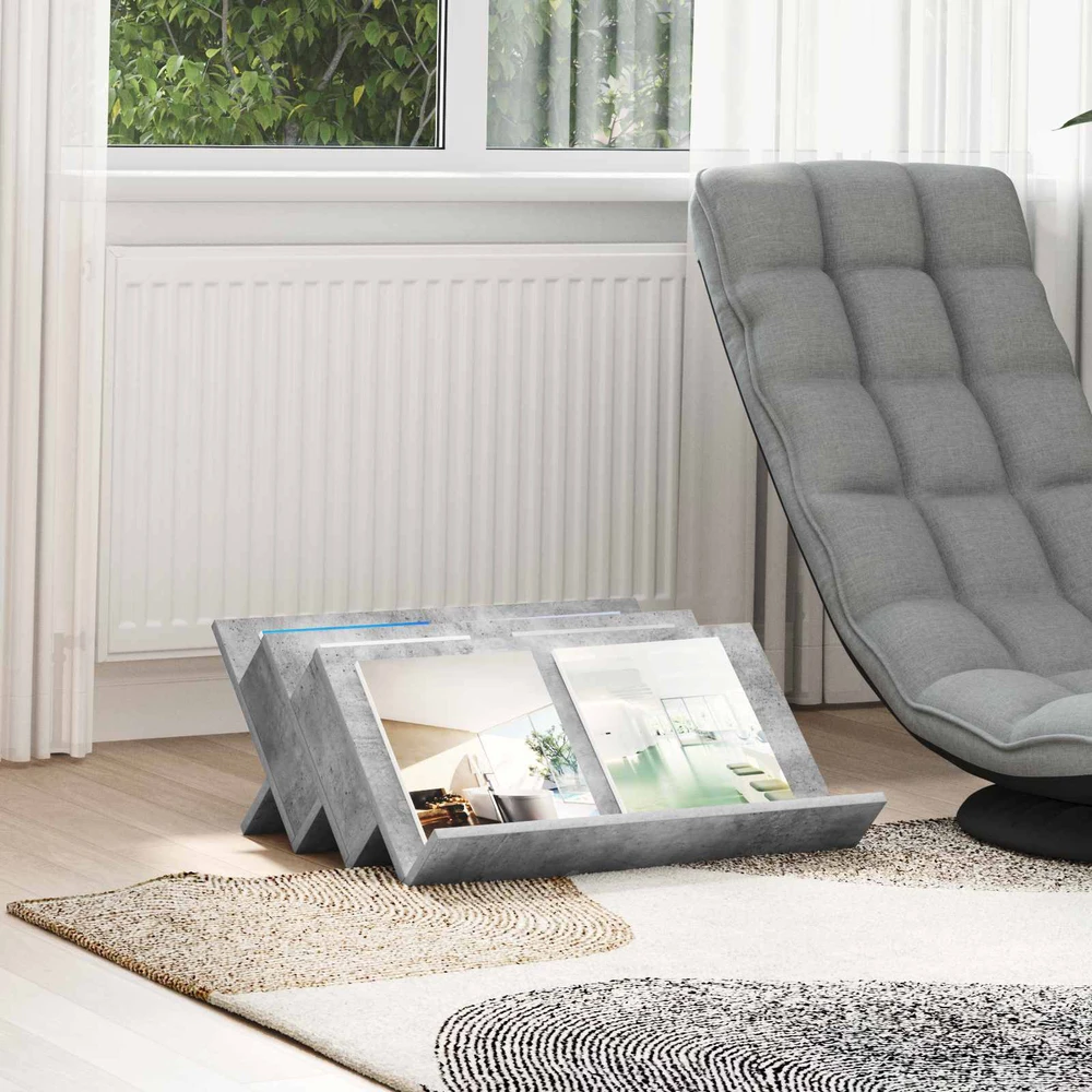 Žurnalų stovas Betono pilka 65 x 53 x 28,5 cm Apdirbta mediena
