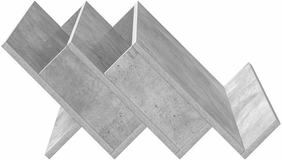 Žurnalų stovas Betono pilka 65 x 53 x 28,5 cm Apdirbta mediena