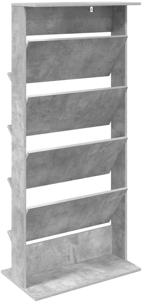 Žurnalų stovas Betono pilka 70 x 41 x 156 cm Apdirbta mediena