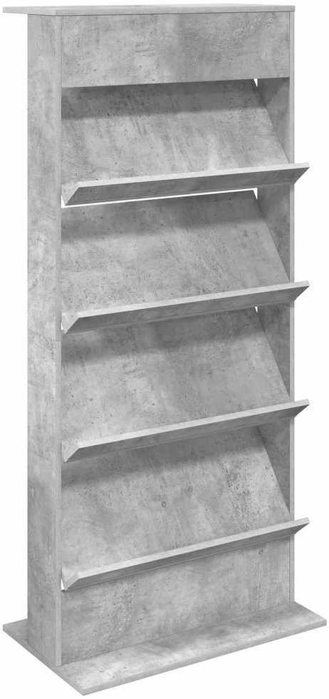 Žurnalų stovas Betono pilka 70 x 41 x 156 cm Apdirbta mediena