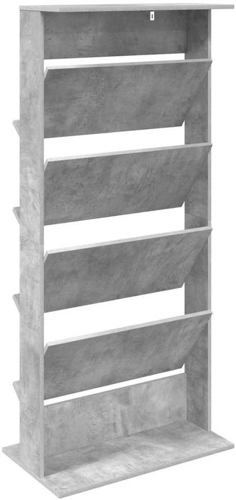 Žurnalų stovas Betono pilka 70 x 41 x 156 cm Apdirbta mediena