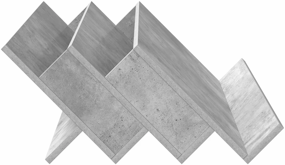 Žurnalų stovas Betono pilka 90 x 53 x 28,5 cm Apdirbta mediena