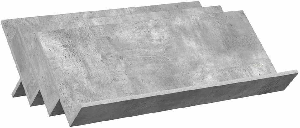 Žurnalų stovas Betono pilka 90 x 53 x 28,5 cm Apdirbta mediena