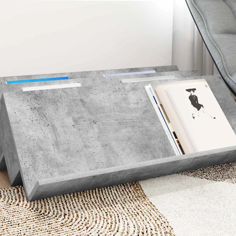 Žurnalų stovas Betono pilka 90 x 53 x 28,5 cm Apdirbta mediena