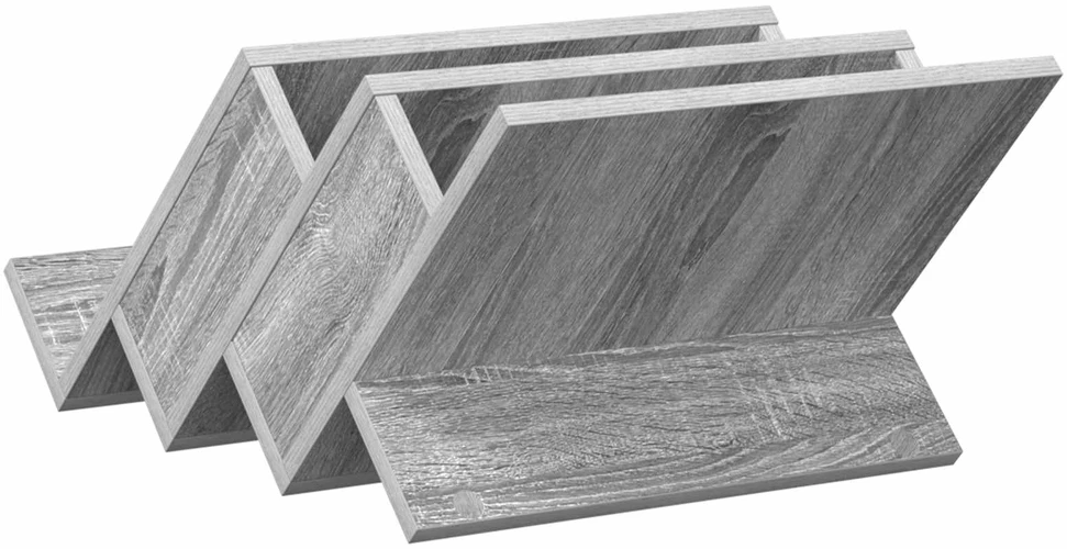 Žurnalų stovas Pilkas Sonoma 53 x 40 x 28,5 cm Apdirbta mediena