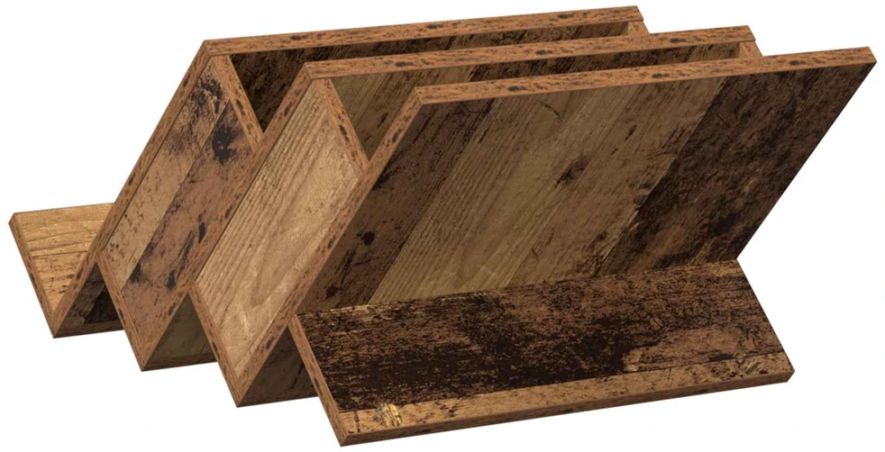 Žurnalų stovas Senas medis 53 x 40 x 28,5 cm Apdirbta mediena