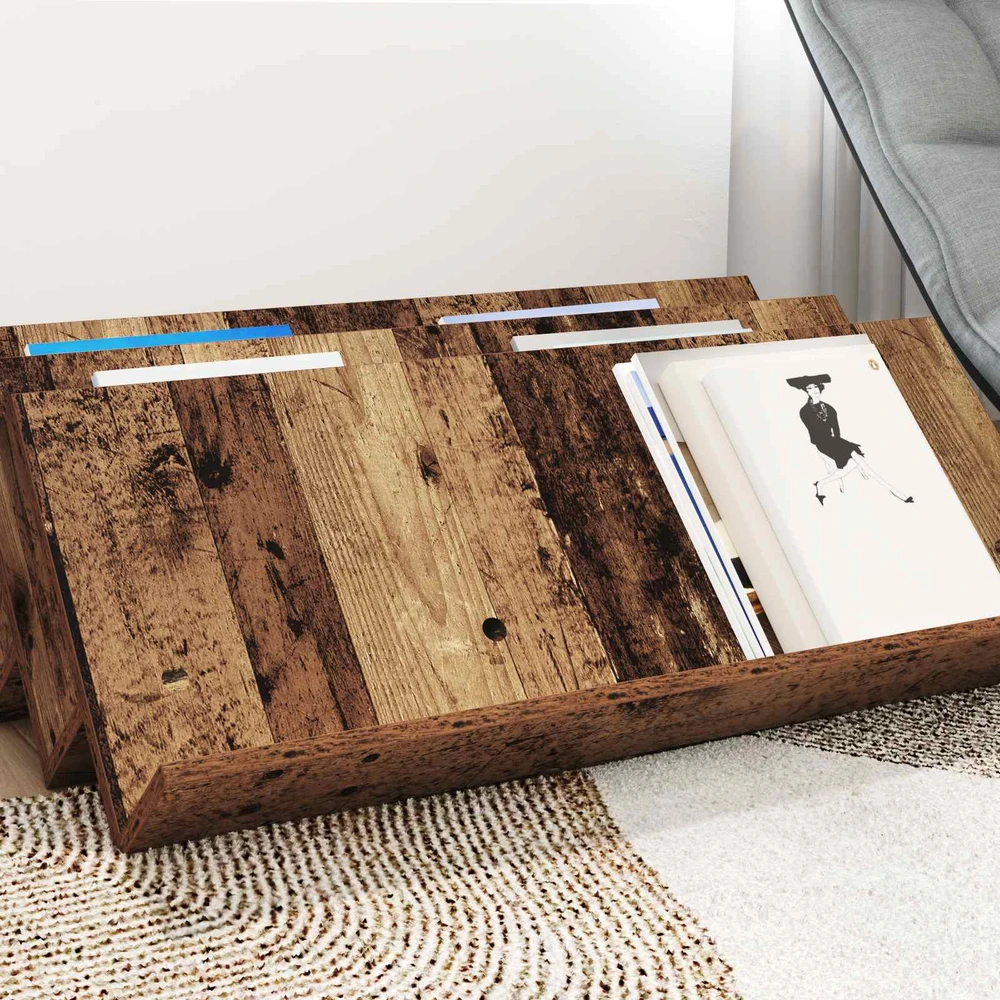 Žurnalų stovas Senas medis 90 x 53 x 28,5 cm Apdirbta mediena