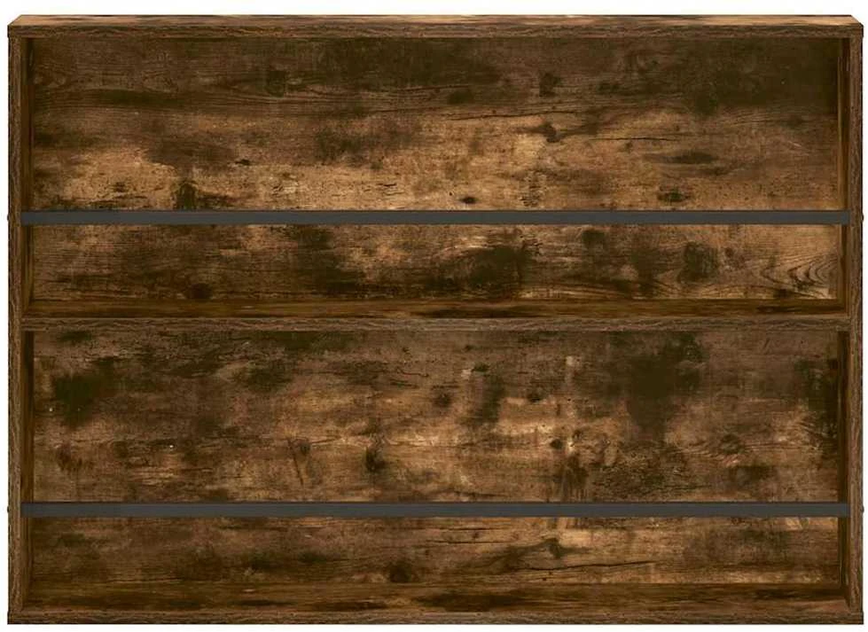 Žurnalų stovas 2 vnt. Rūkyta ąžuolas 100 x 12 x 70 cm