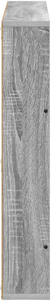 Žurnalų stovas su lentyna 2 vnt. Pilkas Sonoma 80 x 12 x 70 cm
