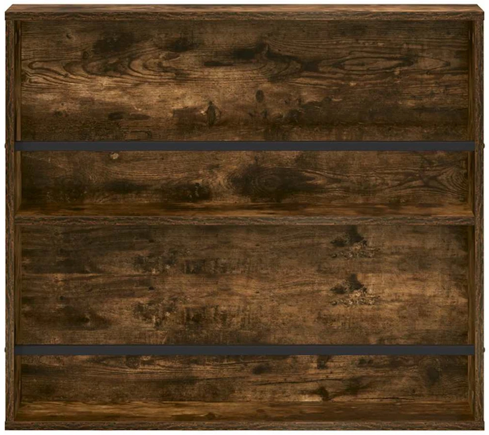Žurnalų stovas su lentyna 2 vnt. Rūkyta ąžuolas 80 x 12 x 70 cm