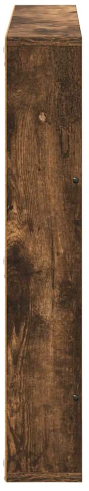 Žurnalų stovas su lentyna 2 vnt. Rūkyta ąžuolas 80 x 12 x 70 cm