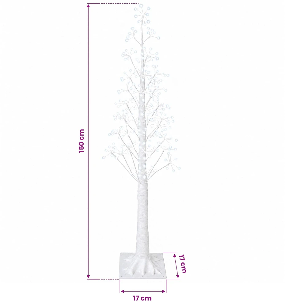 Žvaigždinė Kalėdų eglutė Balta 17 x 17 x 150 cm Plastmasė