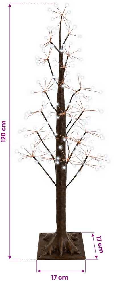 Žvaigždinė Kalėdų eglutė Ruda 120 cm Plastmasė 240 LED