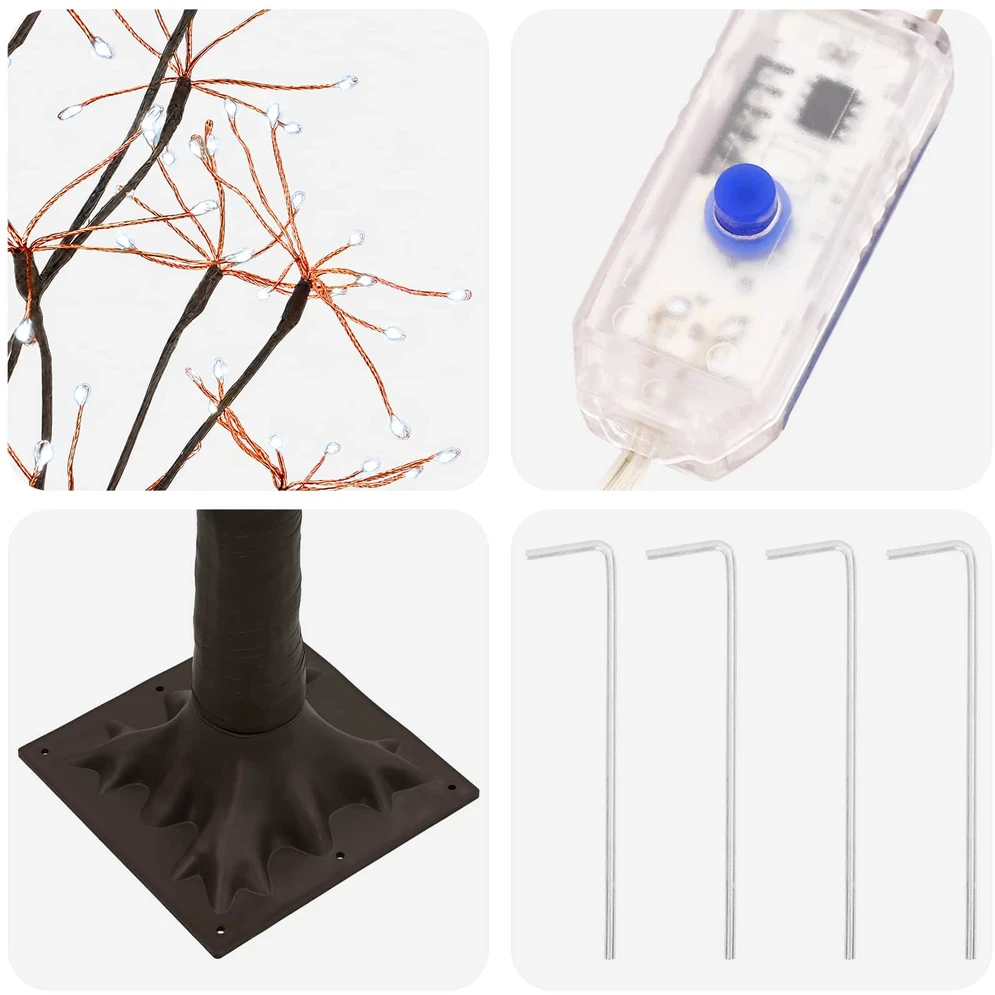 Žvaigždinė Kalėdų eglutė Ruda 120 cm Plastmasė 240 LED