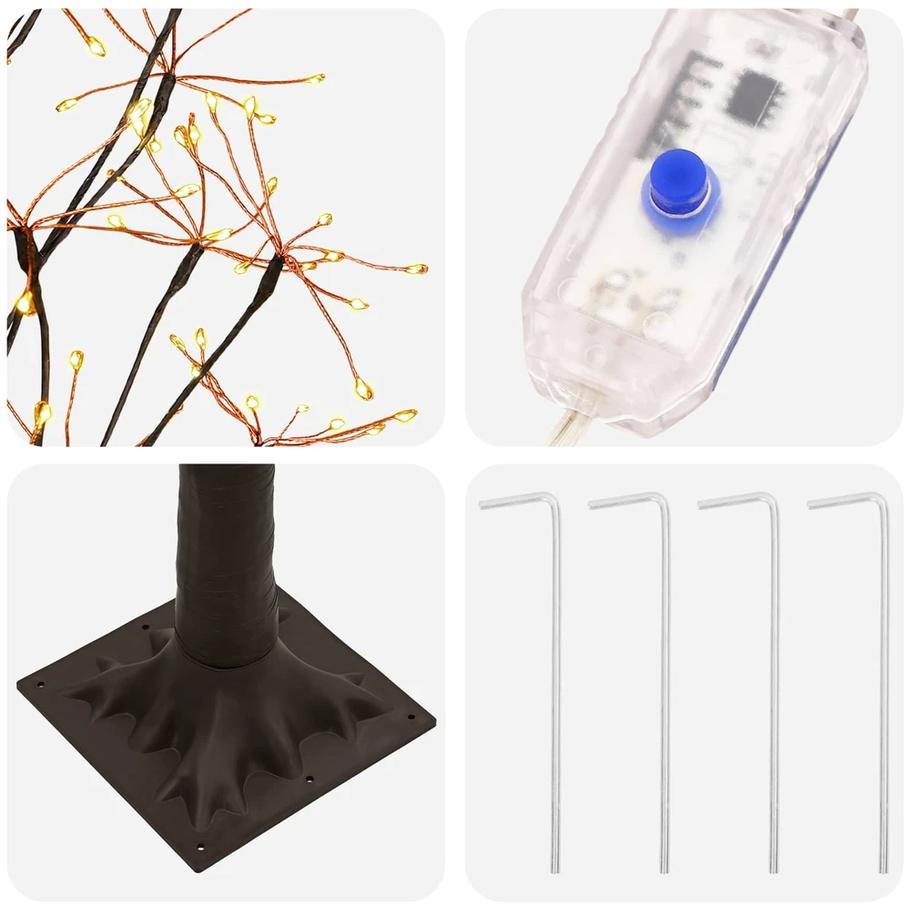 Žvaigždinė Kalėdų eglutė Ruda 150 cm Plastmasė 304 LED