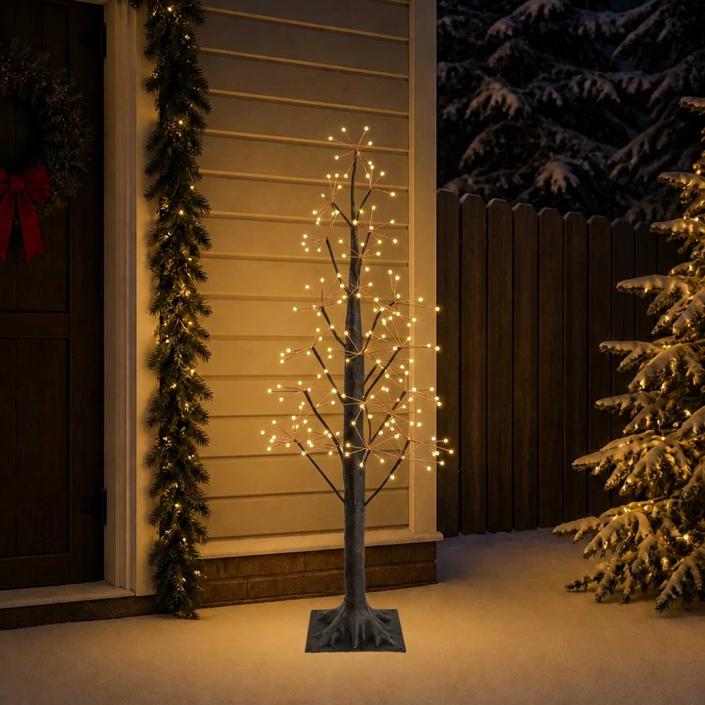 Žvaigždinė Kalėdų eglutė Ruda 150 cm Plastmasė 304 LED