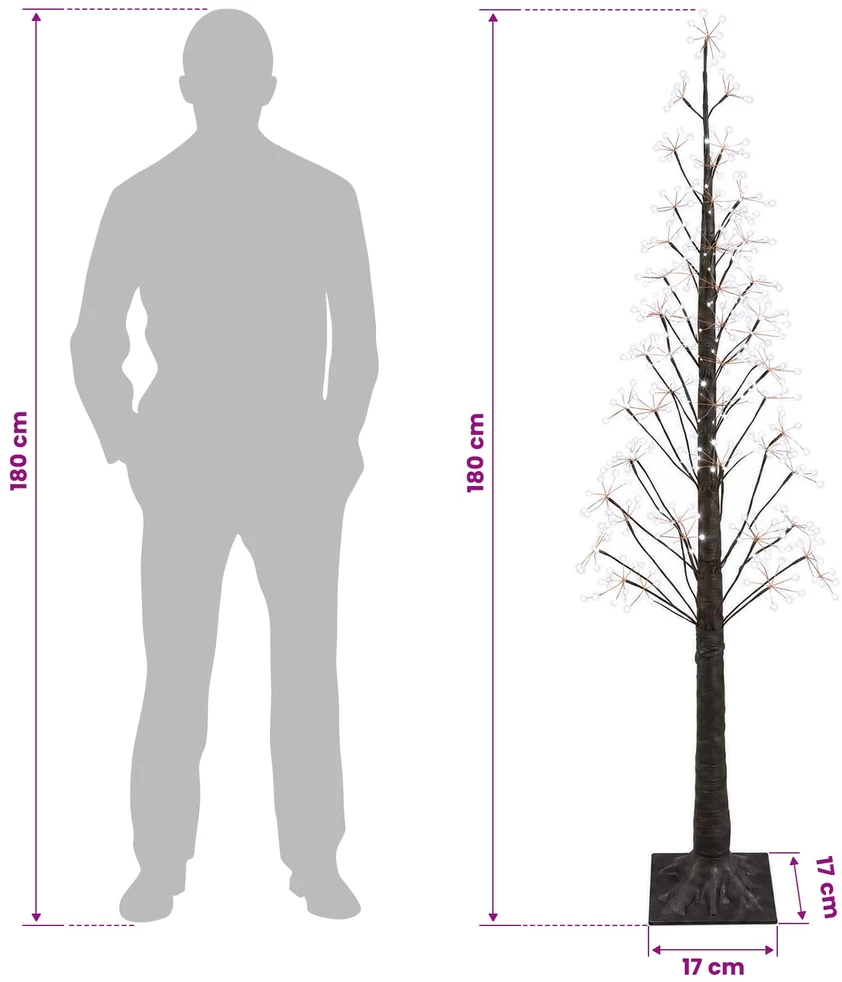Žvaigždinė Kalėdų eglutė Ruda 17 x 17 x 180 cm Plastmasė