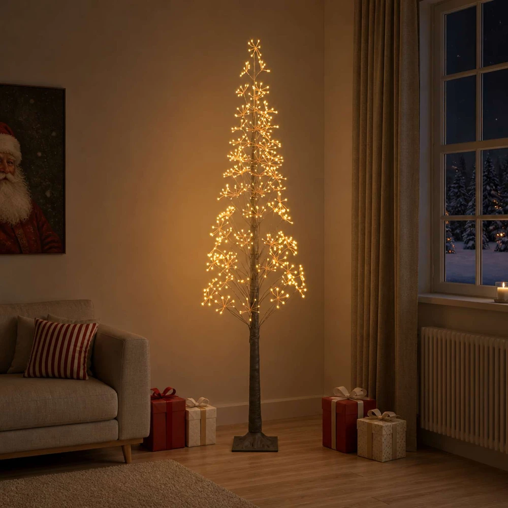 Žvaigždinė Kalėdų eglutė Ruda 25 x 25 x 210 cm Plastmasė