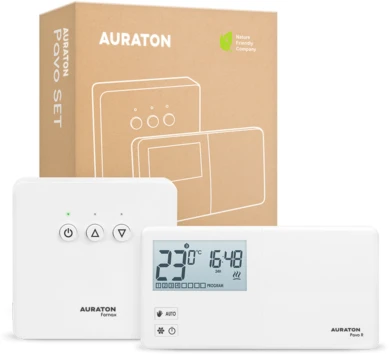 AURATON PAVO SET (AURATON R30 RT) savaitinis belaidis termoreguliatorius su šildymo prietaiso valdikliu (komplektas)