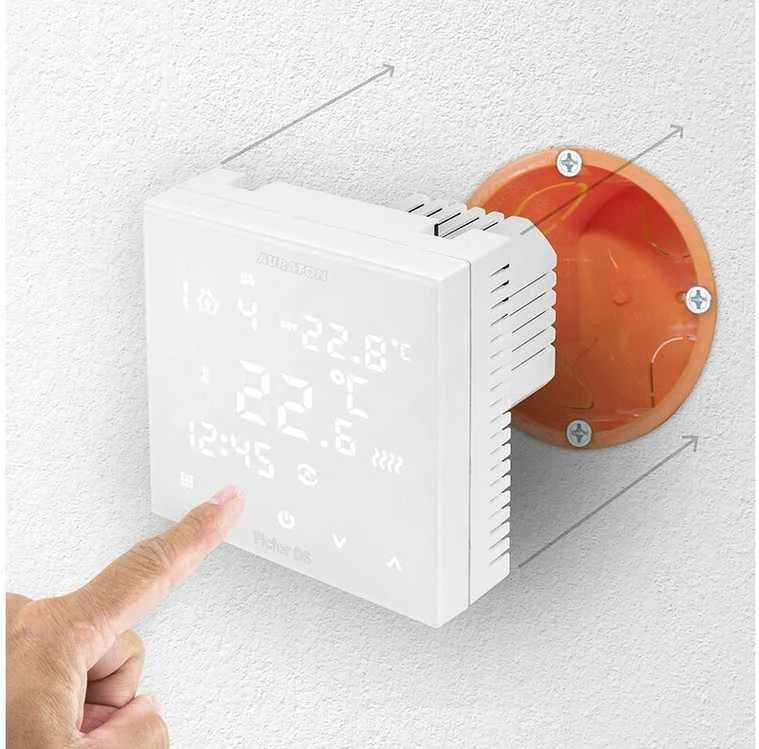 AURATON PICTOR DS savaitinis, 2 davikliu, programuojamas laidinis termostatas, Spalva: Juoda