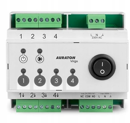 AURATON Virgo (Auraton 4D PRO) laidinė 4 zonų centralė grindų šildymo pavaroms valdyti