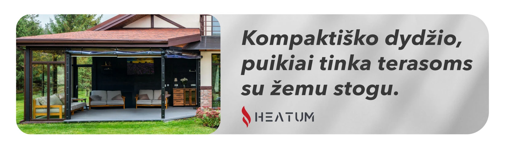 Dujinis šildytuvas Heatum SHORT aprašymas - Prekės nuotrauka