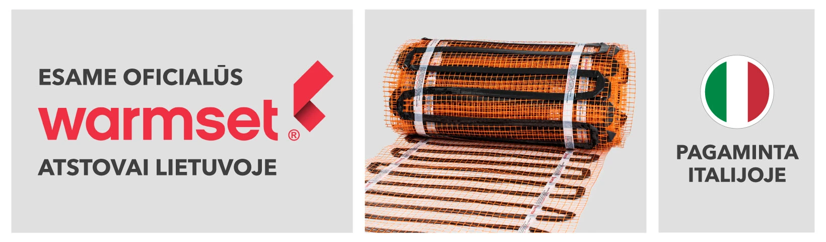 Elektrinis šildomų grindų kilimėlis - tinklelis Warmset Juodas 150 W (150-1) aprašymas - Prekės nuotrauka