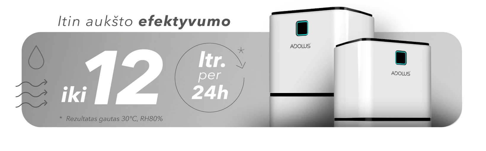 Oro sausintuvas Adolus LUMOS (2vnt.) aprašymas - Prekės nuotrauka