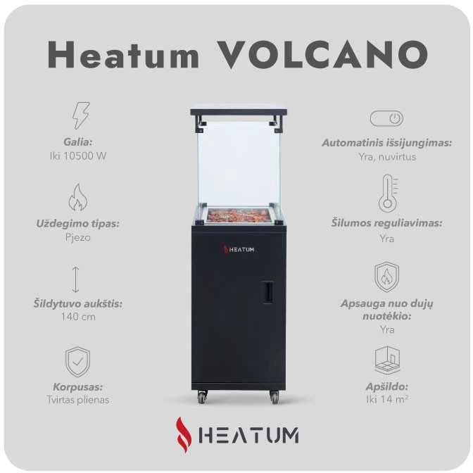 Dujinis šildytuvas Heatum VOLCANO