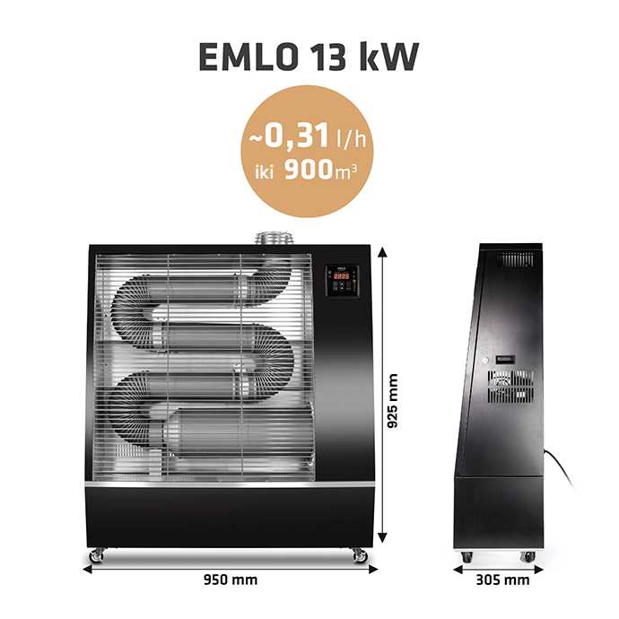 Dyzelinis infraraudonųjų spindulių šildytuvas EMLO 13 kW