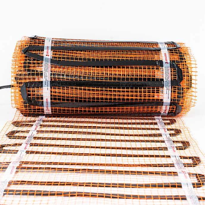 Elektrinis šildomų grindų kilimėlis - tinklelis Warmset Juodas 85 W (85-9)