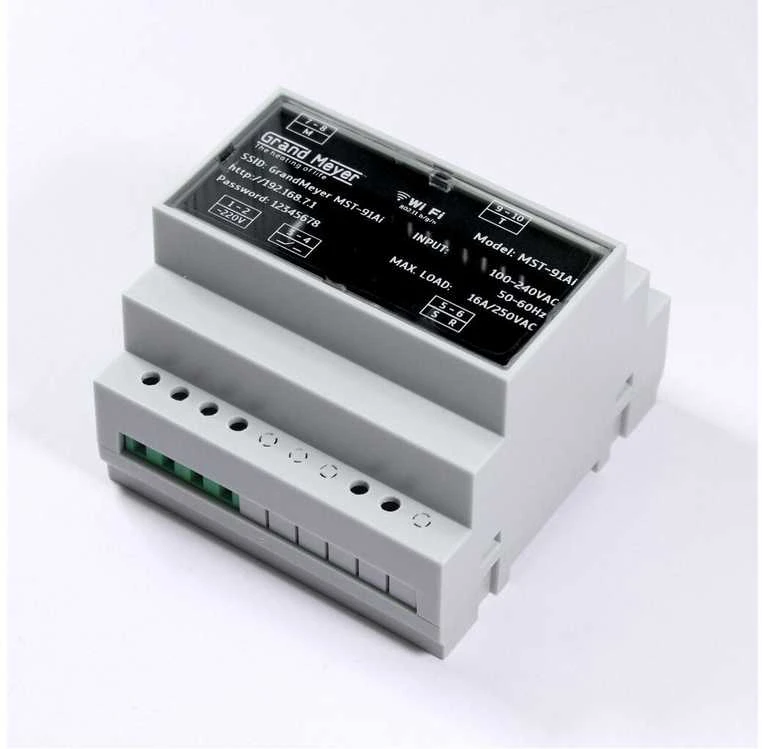Grand Meyer MST91AI WiFi, DIN, -30+80°C, 230V vieno kanalo meteorologinė stotis sniego tirpinimo sistemoms