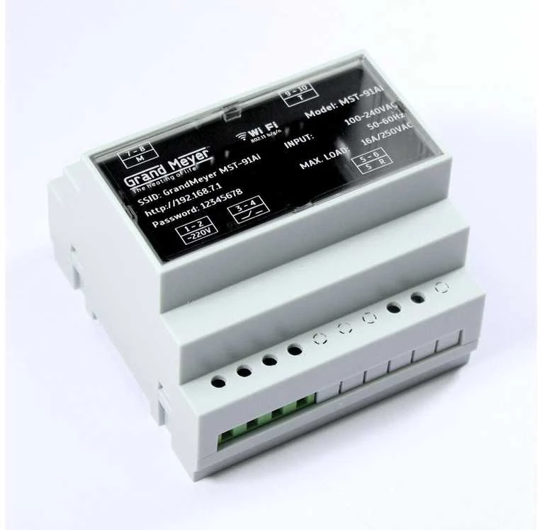 Grand Meyer MST91AI WiFi, DIN, -30+80°C, 230V vieno kanalo meteorologinė stotis sniego tirpinimo sistemoms