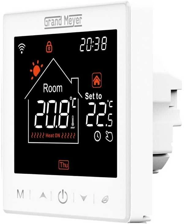 Grand Meyer® SN10 Programuojamas termostatas su WIFI, laidinis, savaitinis, potinkinis, 230V, 16A