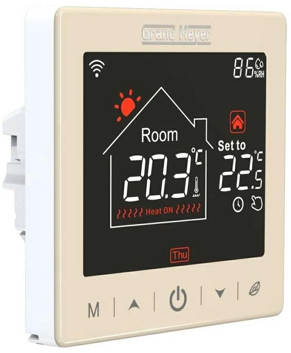 Grand Meyer® SN15 Programuojamas termostatas su WIFI, laidinis, savaitinis, potinkinis, 230V, 16A