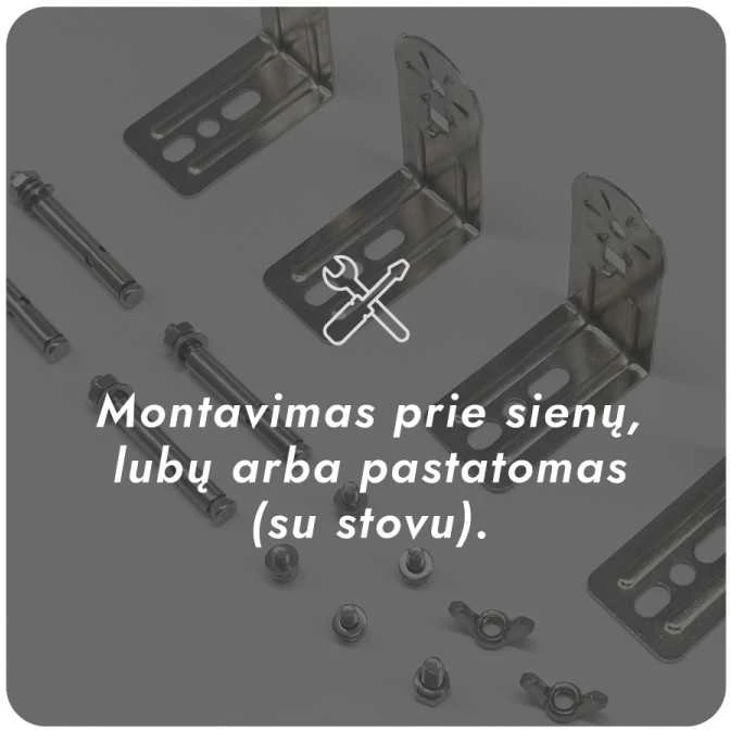Infraraudonųjų spindulių šildytuvas Heatum H2000R URBAN Juodas