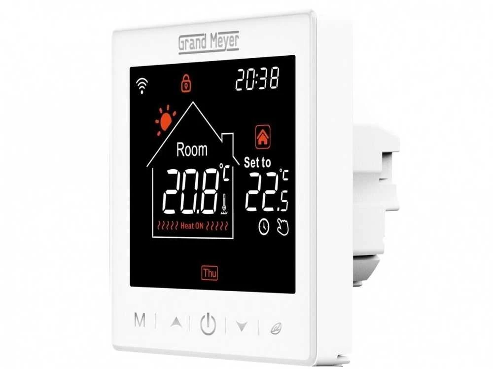 Komplektas: Grand Meyer® EcoNG170 grindų šildymo kilimėlis 170W/m + WiFi termostatas SN10, NG kilimėliai(modelis, plotas, išmatavimai, galia): EcoNG170-035, 3,5m2, 0,5x7m, 595W