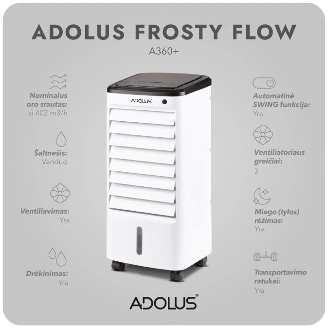 Kondicionierius Mobilus oro vėsintuvas ADOLUS FROSTY FLOW A360+