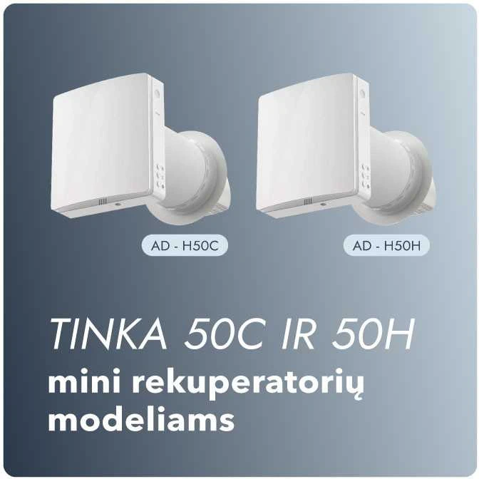 Mini rekuperatoriaus lauko grotelės (50C ir 50H modeliui)