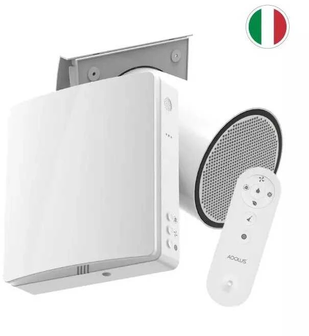 Mini rekuperatorius Adolus AD - L50C - W su CO2 jutikliu ir WIFI