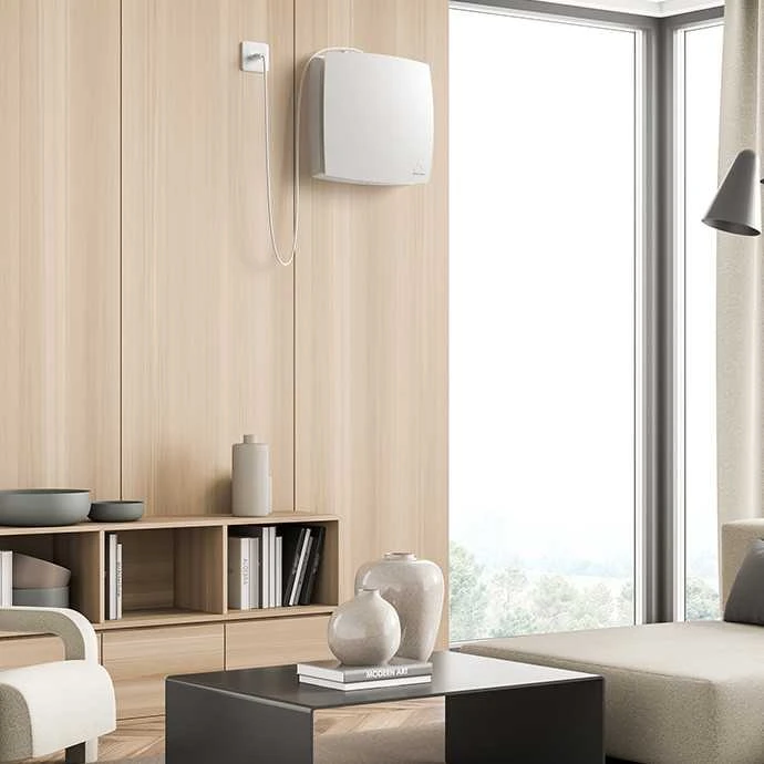 Mini rekuperatorius Adolus AD - L50H - W su drėgmės jutikliu ir WIFI