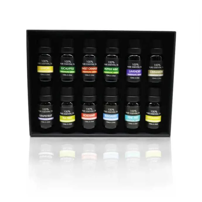 Naturalus eterinių aliejų rinkinys Bohomi Home Spa 100% Pure 12 x 10ml