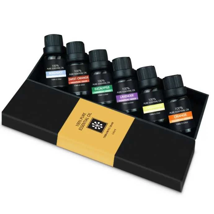 Natūralūs eterinių aliejų rinkinys Bohomi Home Spa 100% Pure 6 x 10ml