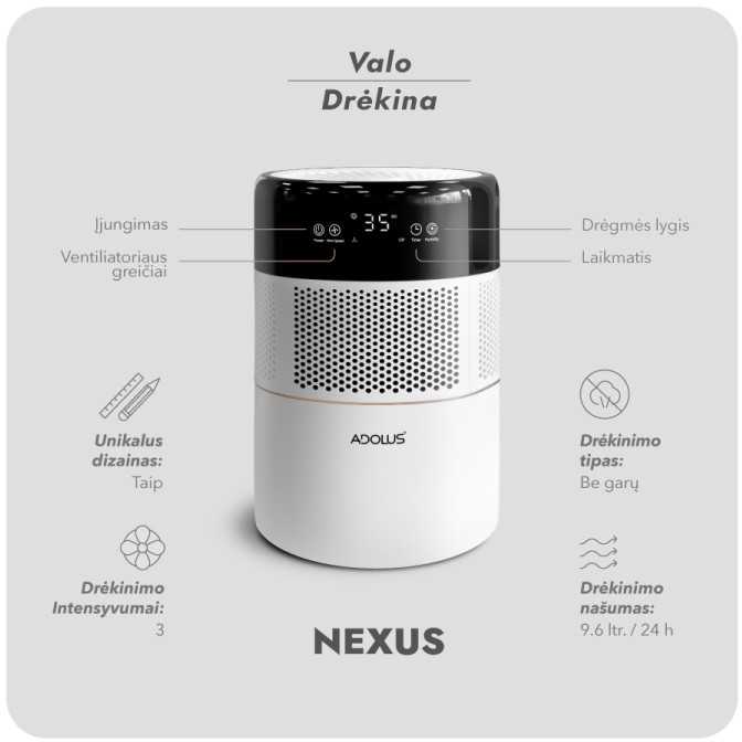Oro drėkintuvas Adolus NEXUS, 100940