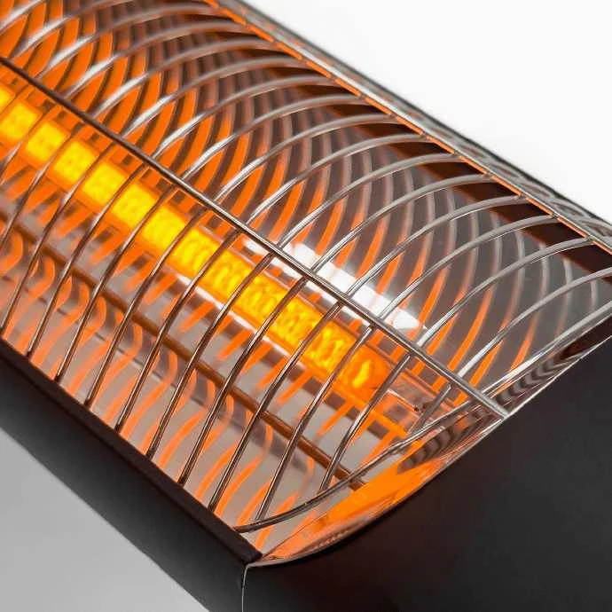 Pastatomas Infraraudonųjų spindulių šildytuvas Heatum H2500R CORE Juodas su trikoju stovu