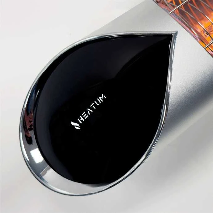 Pastatomas Infraraudonųjų spindulių šildytuvas Heatum H2000R CORE Sidabrinis su trikoju stovu